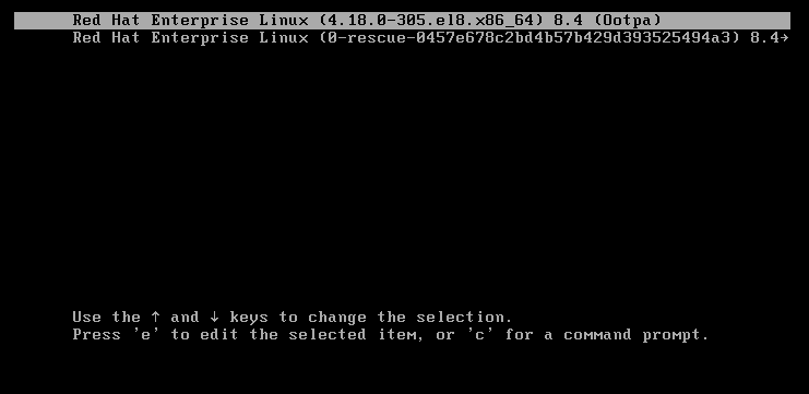 Boot The Rhel Or Centos Server And Select The Kernel