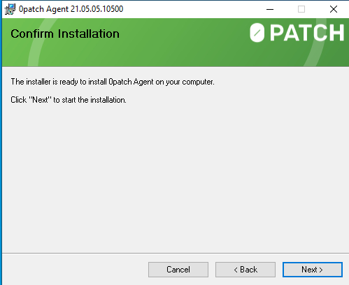 Opatch Agent Confirm Installation