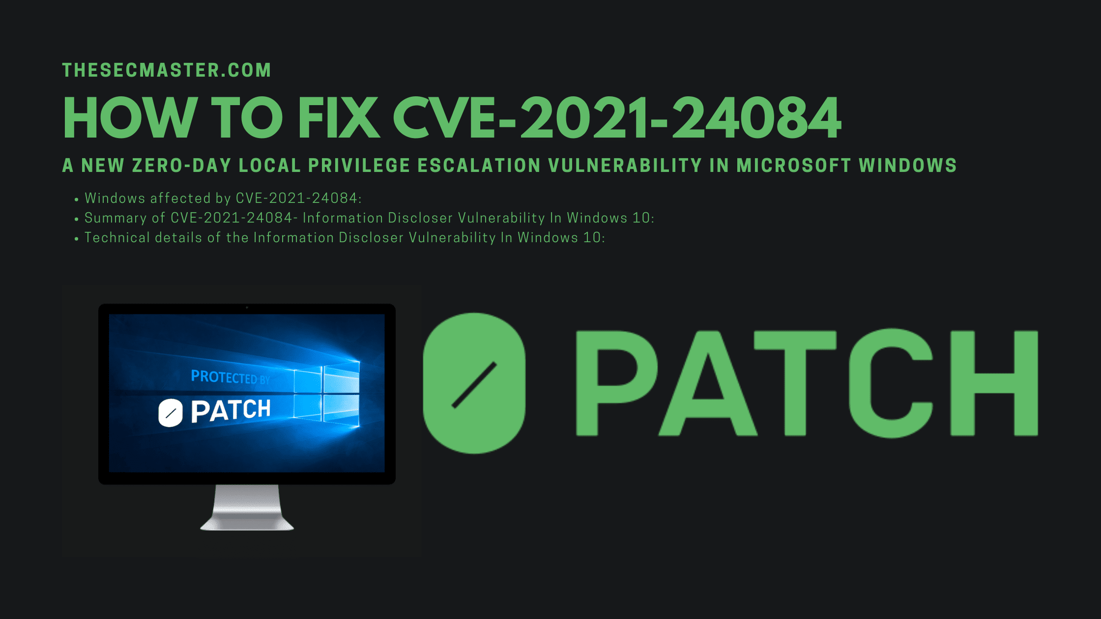 How To Fix Cve 2021 24084 Information Discloser Vulnerability In Windows 10 1