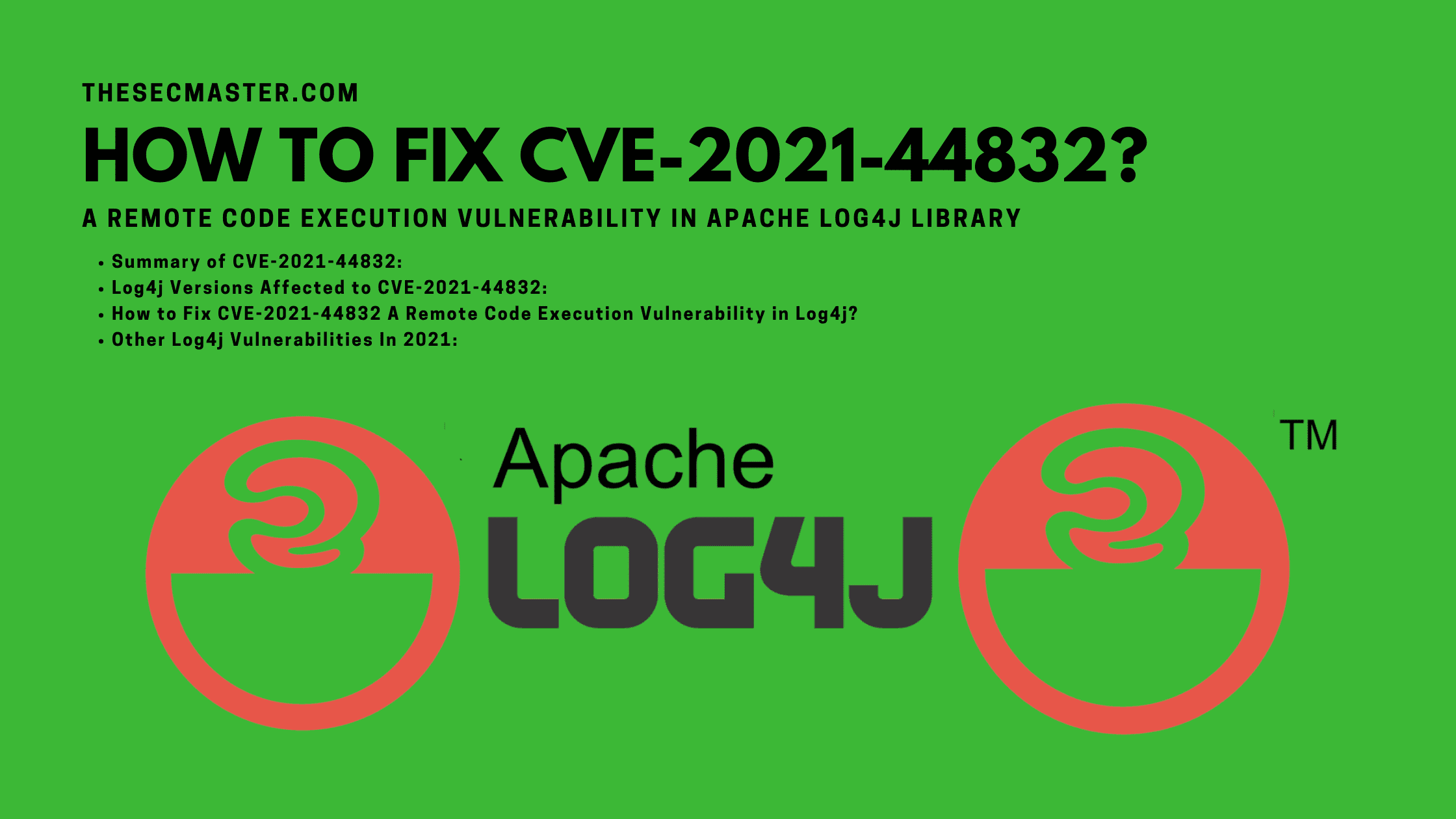 How To Fix Cve 2021 44832 A Remote Code Execution Vulnerability In Apache Log4j Library