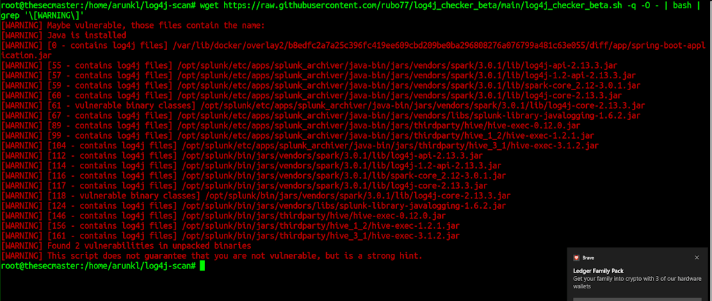 Check For Vulnerable Log4j Hosts Using Log4j_checker_beta