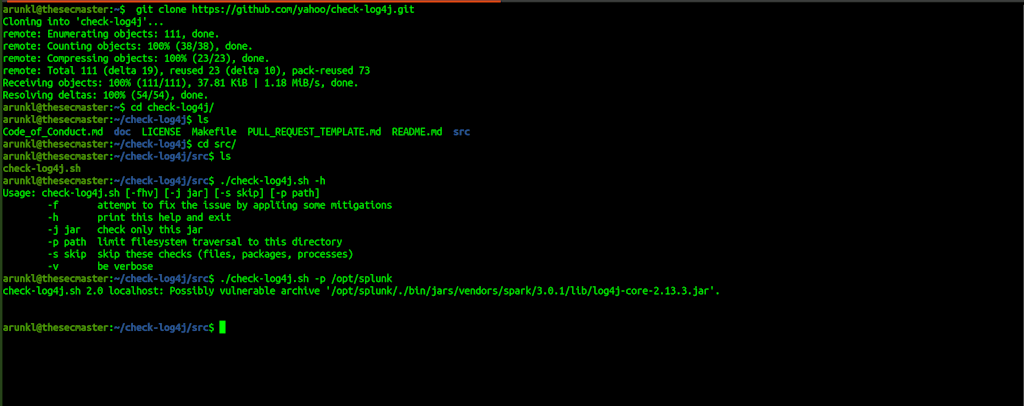 Check For Vulnerable Log4j Hosts Using Check Log4j