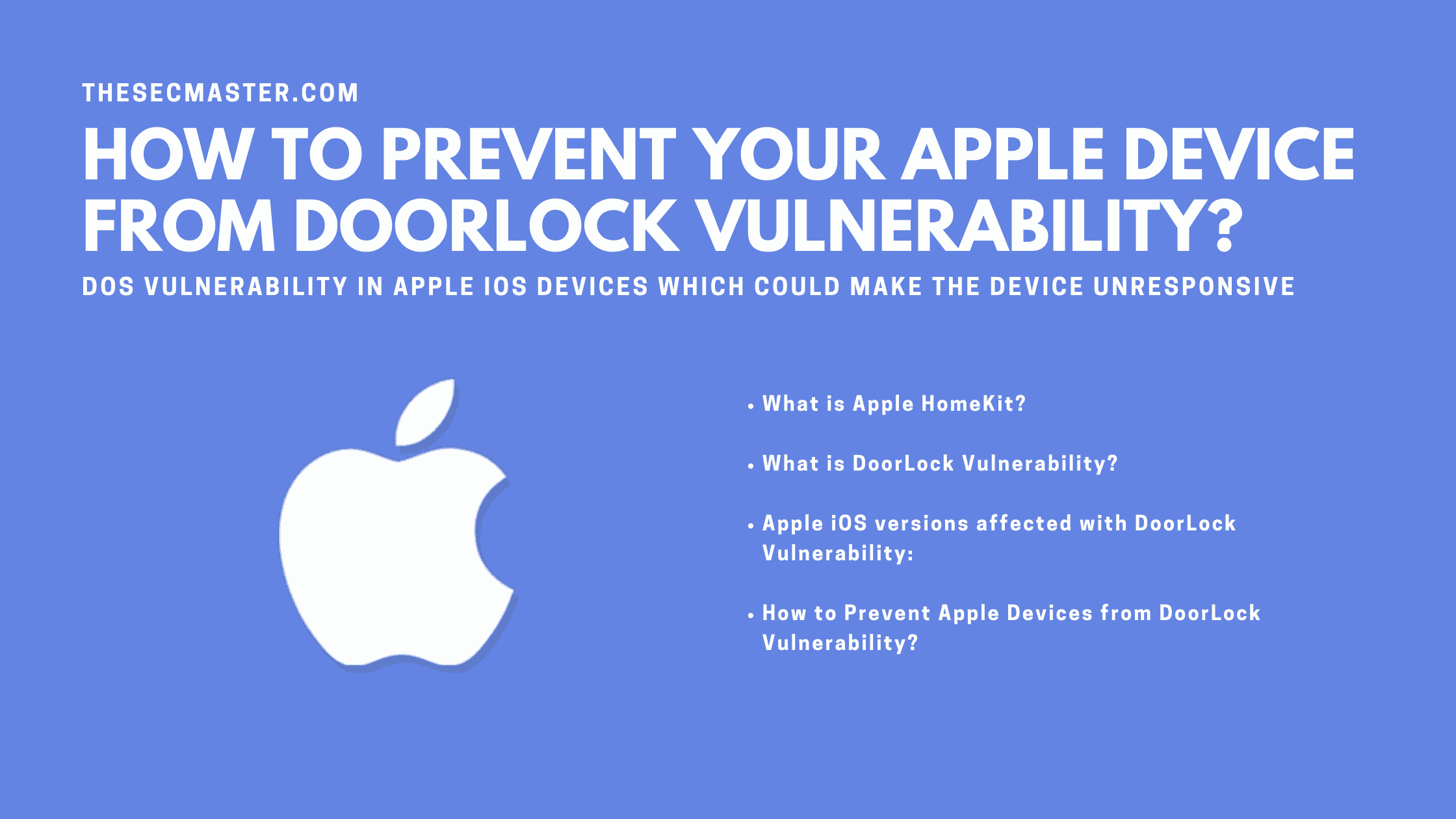 How To Prevent Your Apple Device From Doorlock Vulnerability