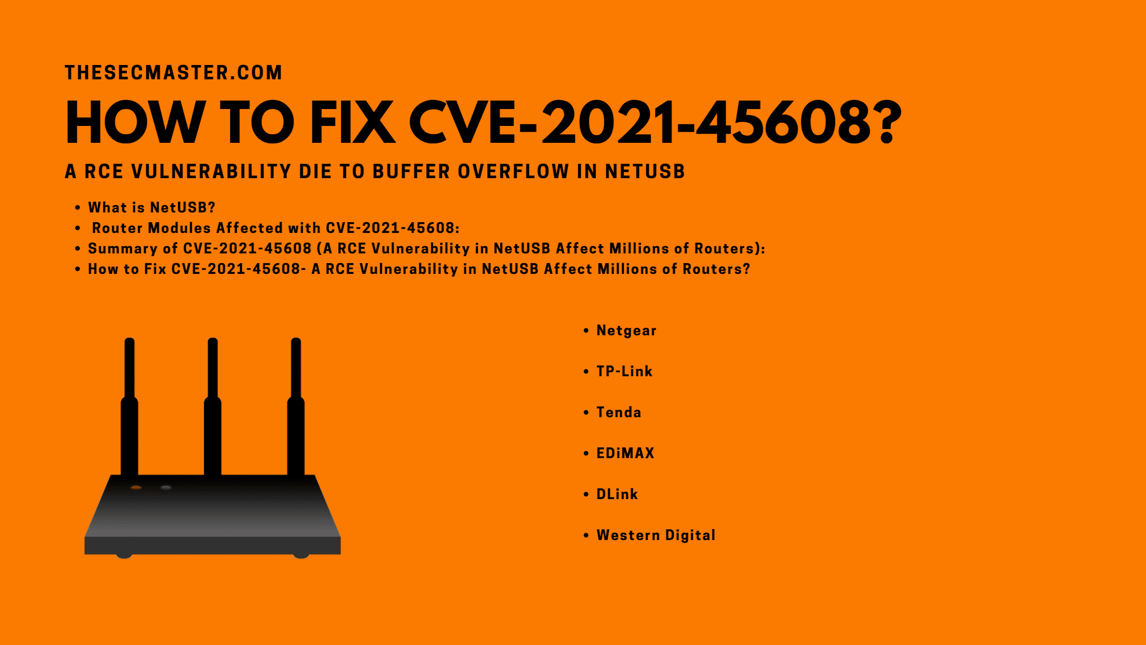 How To Fix Cve 2021 45608 A Rce Vulnerability In Netusb Affect Millions Of Routers