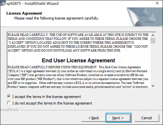 Accept The License Agreement