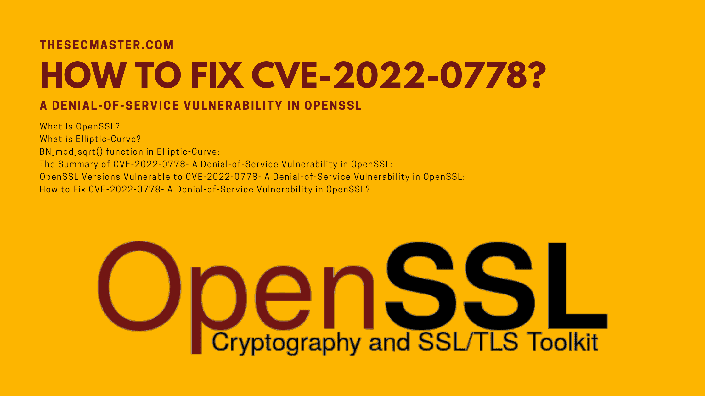 How To Fix Cve 2022 0778 A Denial Of Service Vulnerability In Openssl