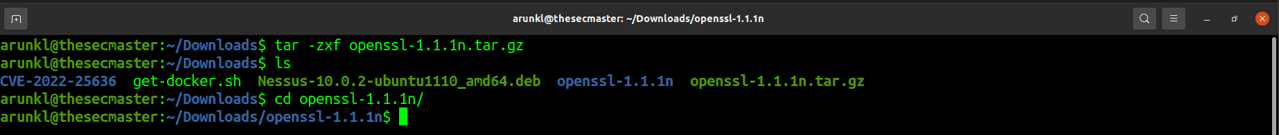 Extract The Openssl Package