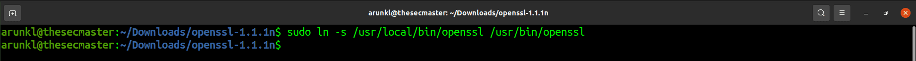 Create Symbolic Link From Newly Install Binary To The Default Location