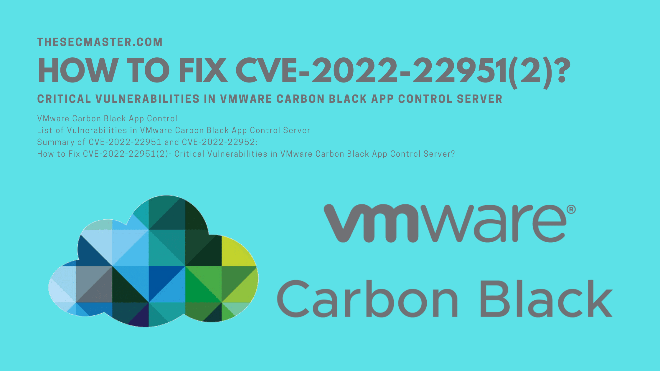 How To Fix Cve 2022 229512 Critical Vulnerabilities In Vmware Carbon Black App Control Server
