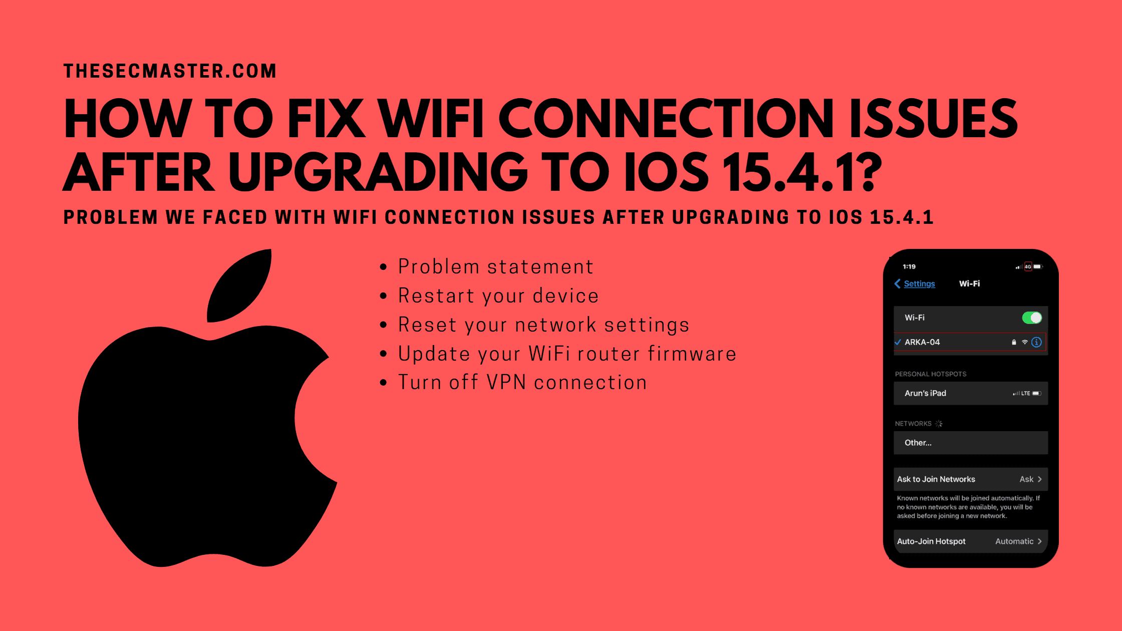 How To Fix Wifi Connection Issues After Upgrading To Ios 15 4 1