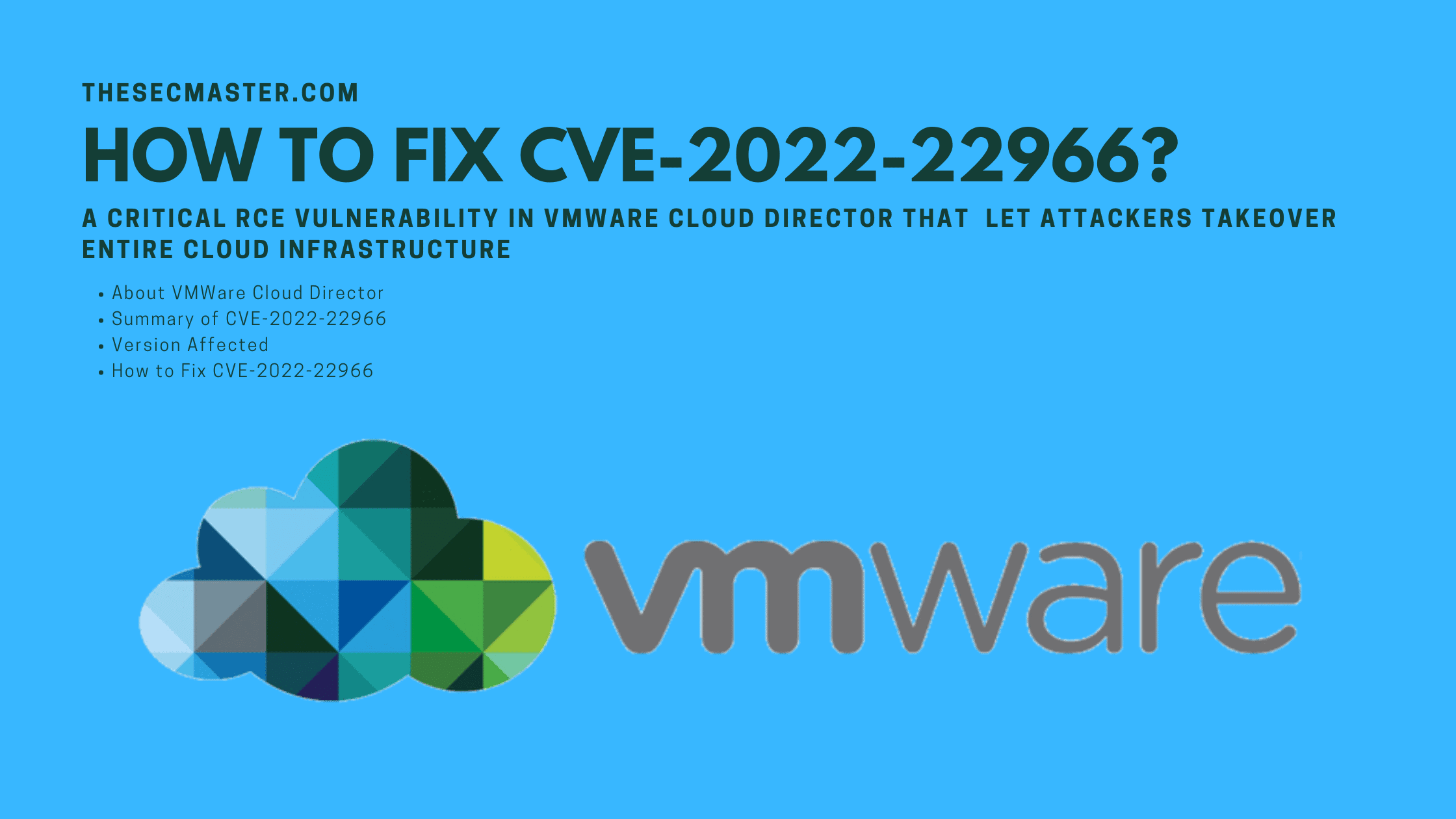 How To Fix Cve 2022 22966 A Critical Rce Vulnerability In Vmware Cloud Director