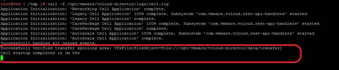 Confirm The Vmware Vcd Service Have Successfully Restarted1