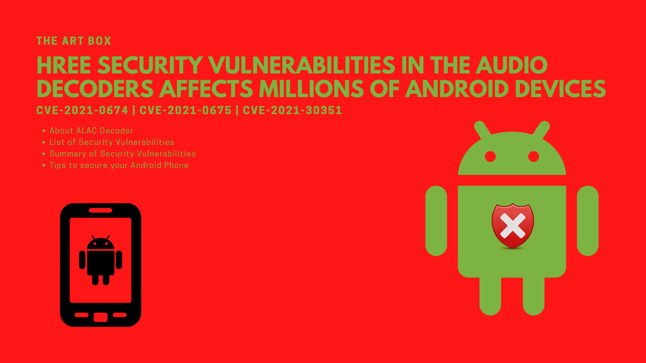 Three Security Vulnerabilities In The Audio Decoders Affects Millions Of Android Devices