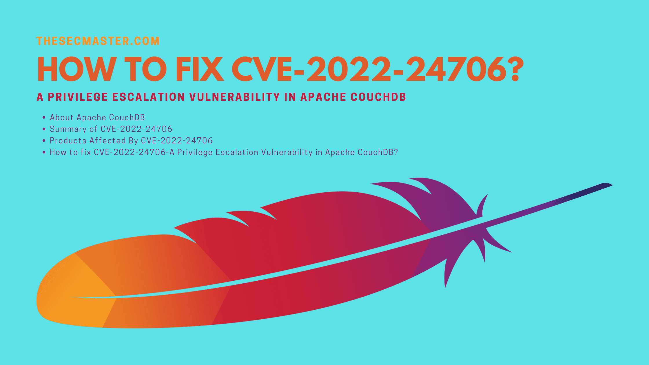 How To Fix Cve 2022 24706 A Privilege Escalation Vulnerability In Apache Couchdb