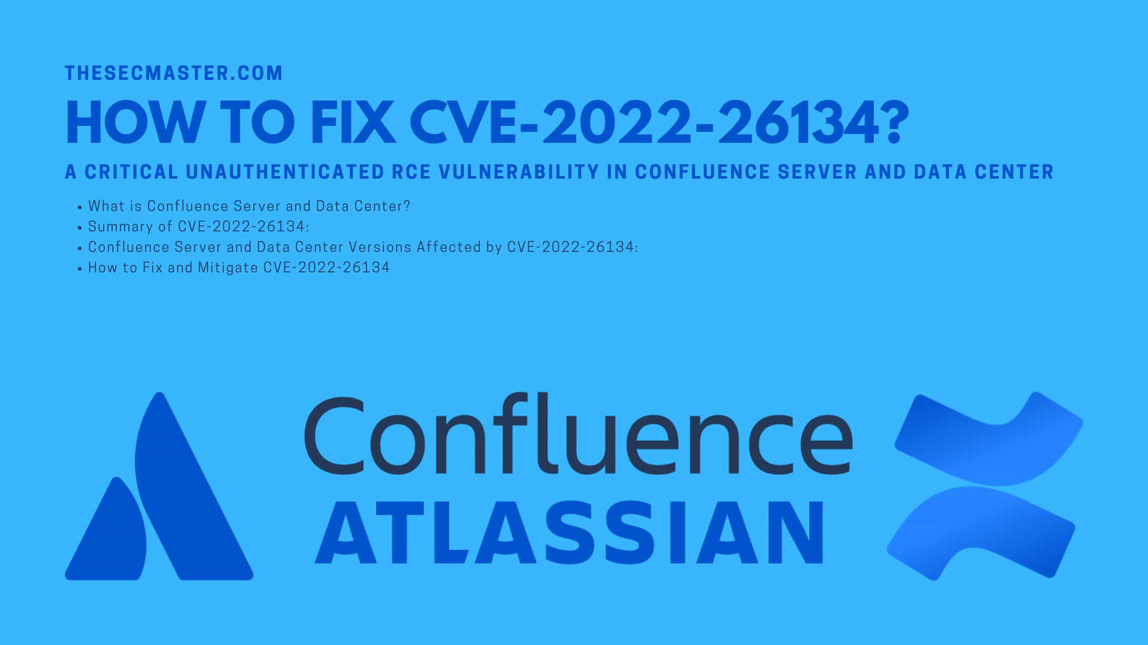 How To Fix Cve 2022 26134 A Critical Unauthenticated Rce Vulnerability In Confluence Server And Data Center