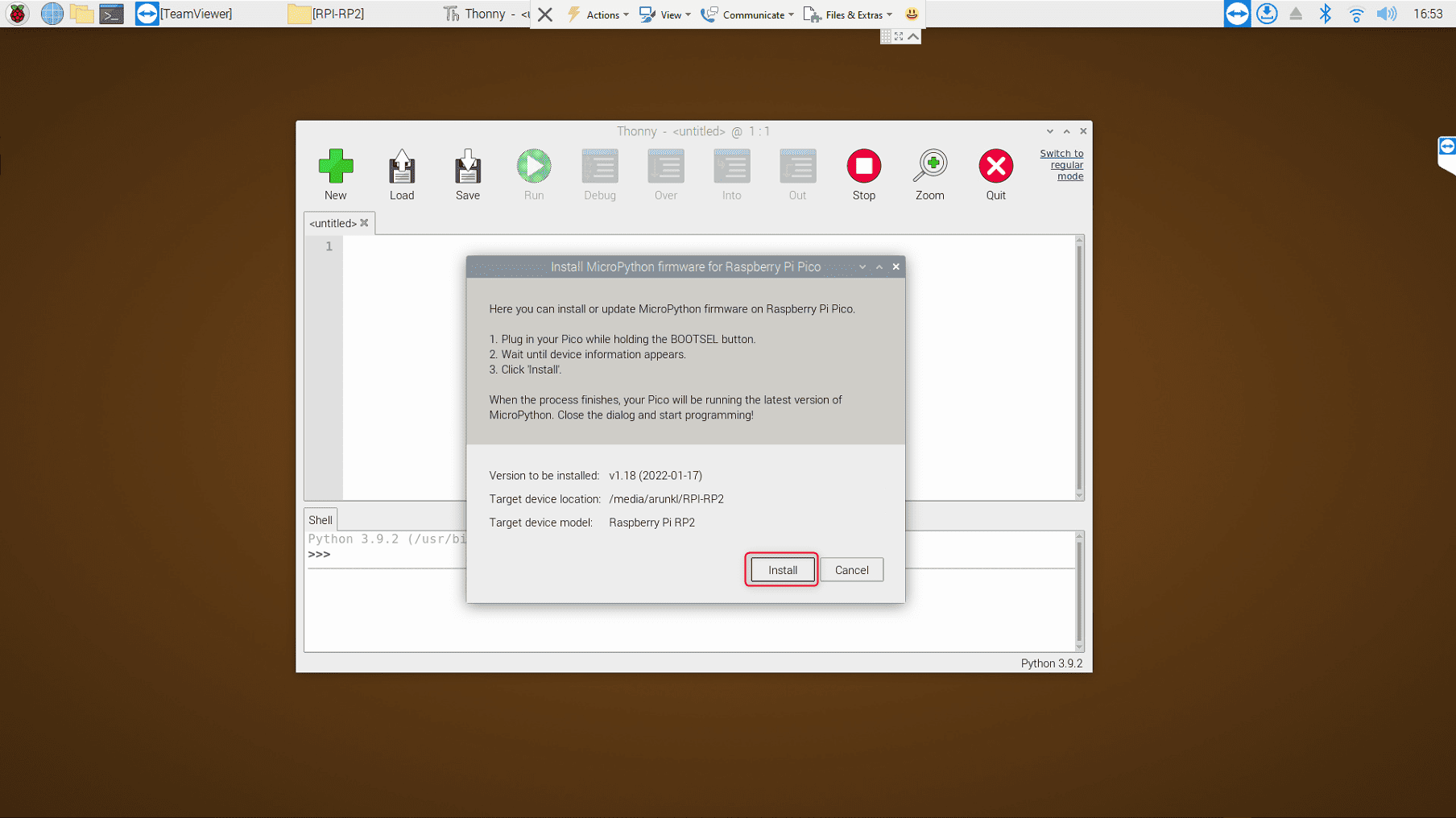 Install Micropython On The Raspberry Pi Pico