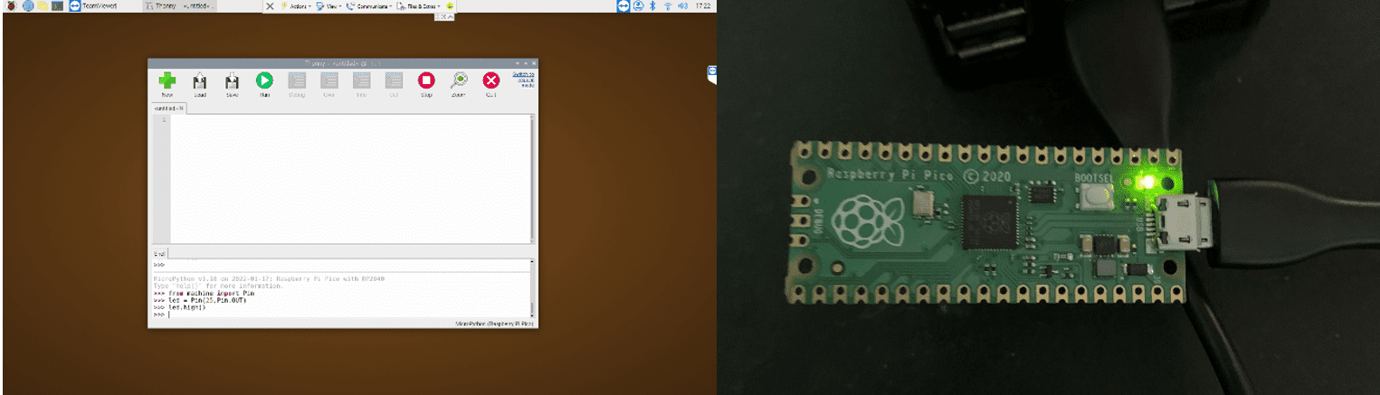 Turn On The Led On Raspberry Pi Pico Board Using Python