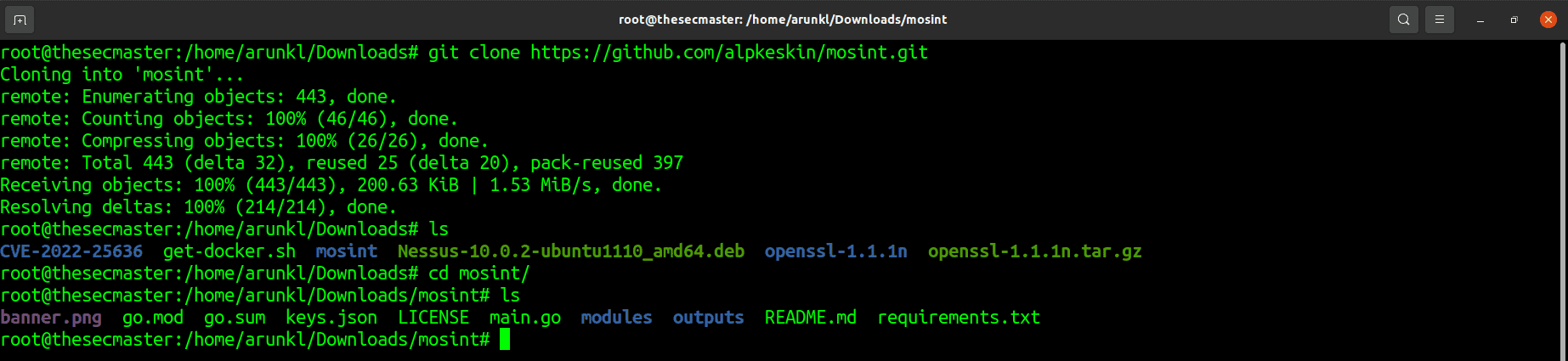 Downloadclone Mosint From Git