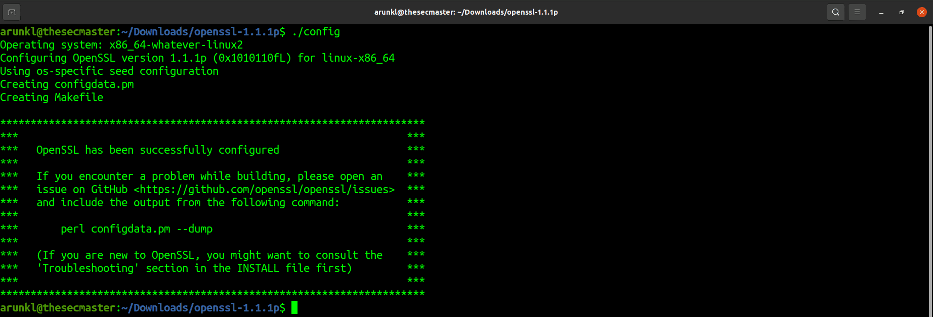 Manually Compile Openssl 1 1 1 P