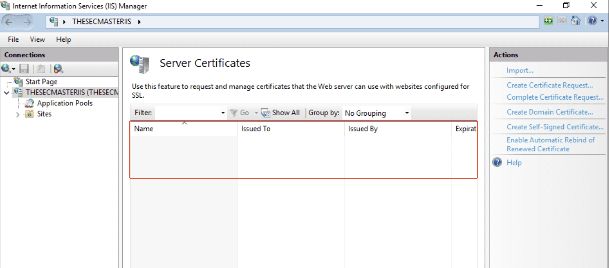 List Of Certificates Installed In Iis Server 1