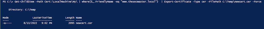 How To Export A Certificate From Powershell In Cer Format