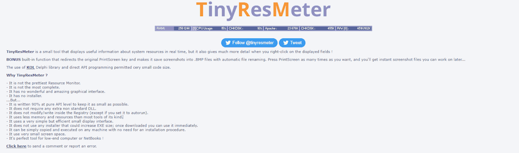 Home Page Of Tinyresmeter Official Website