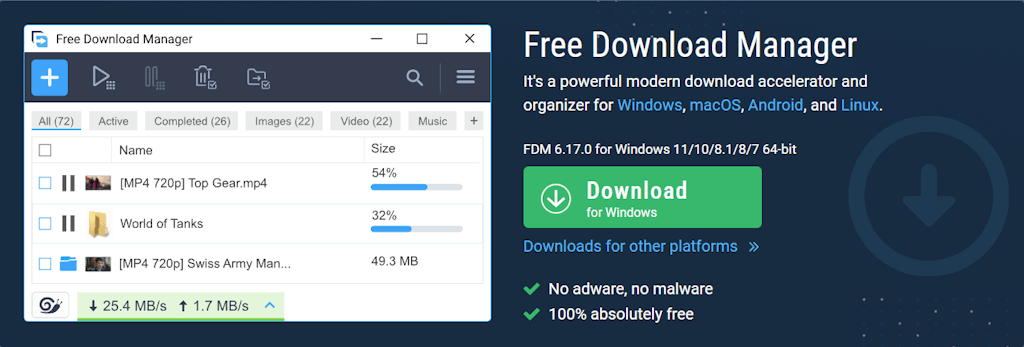 An Image Taken From Free Download Manager Website
