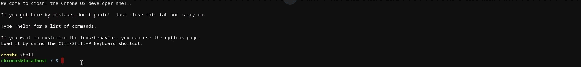 Open Shell In Chrome Os