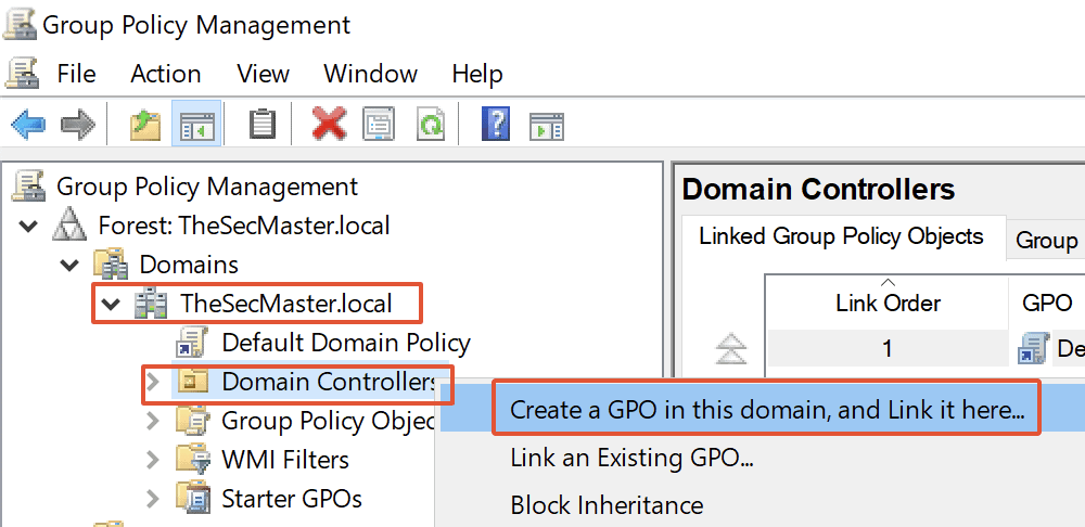 Create A Gpo In The Domain Controller