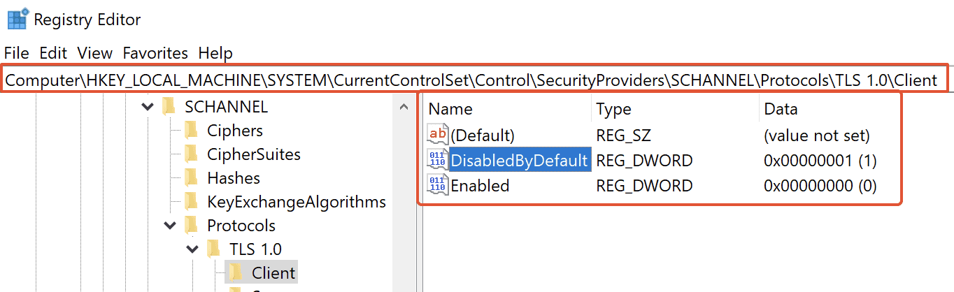 Create Another Item Disabledbydefault Underneath Tls 1 0