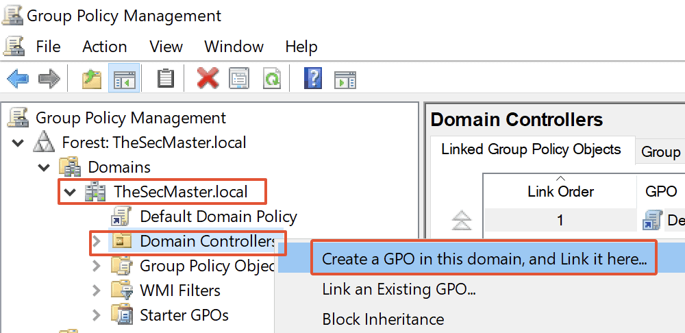 Create A Gpo In The Domain Controller 1