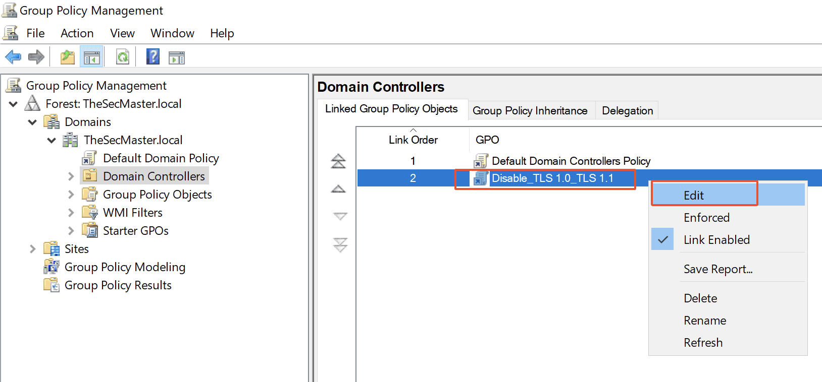 Edit The Disable_tls 1 0_tls 1 1 Gpo