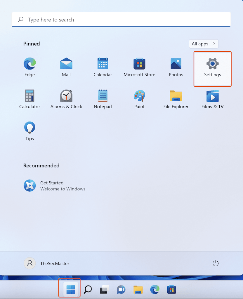 An Image To Open Settings From Windows Search