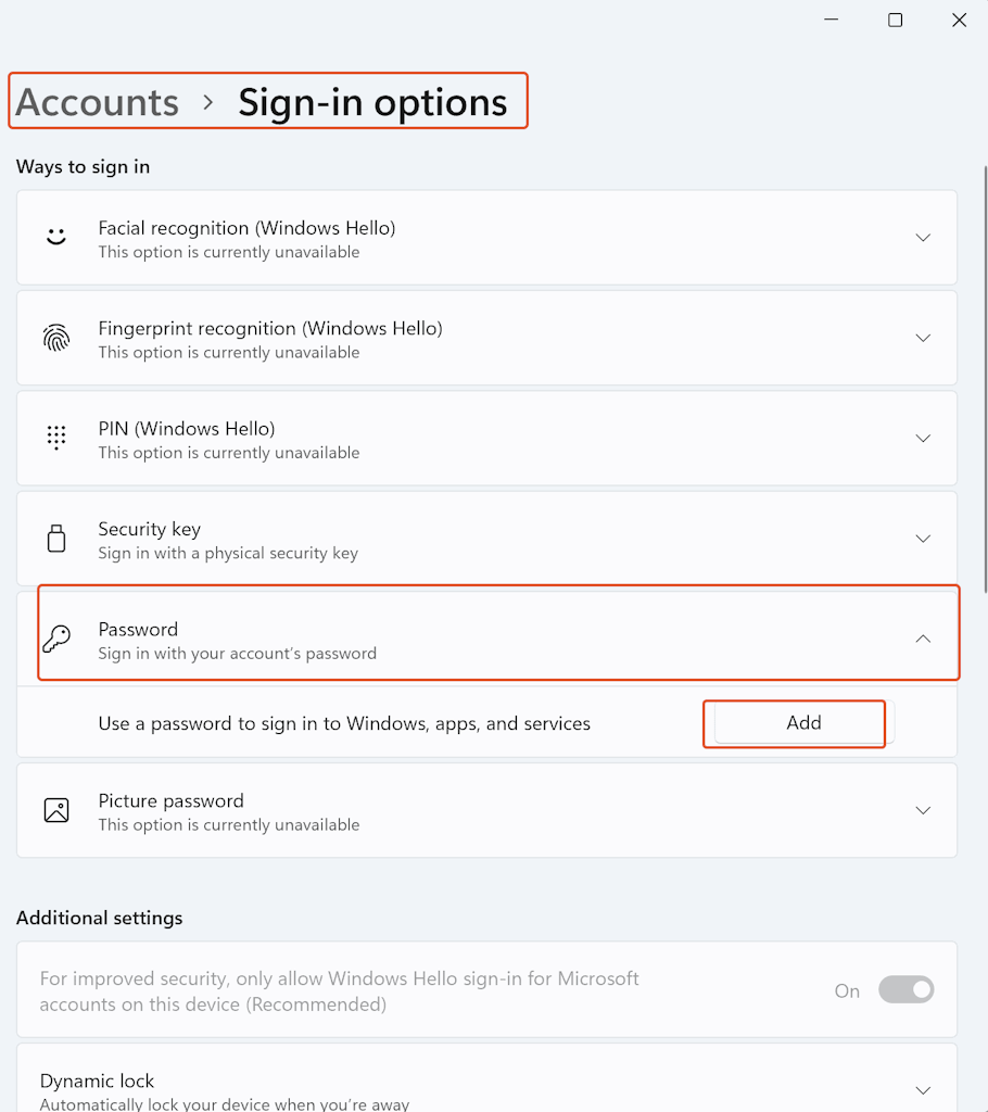An Image To Protect Windows 11 With A Password Under Sign In Options