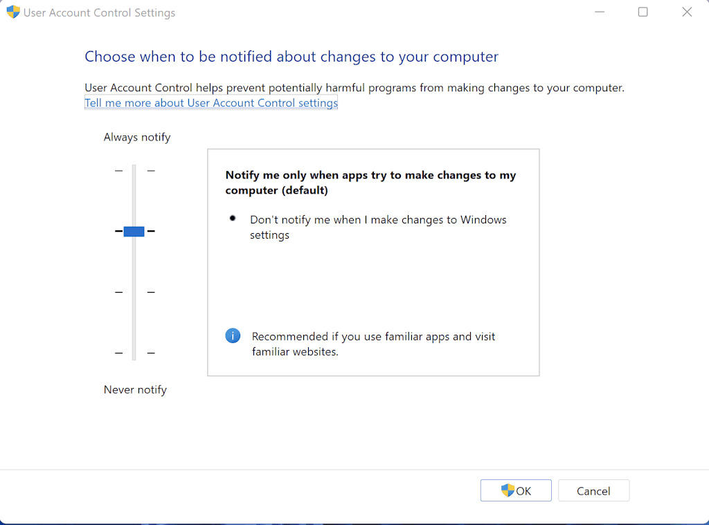 An Image To Setup User Account Control