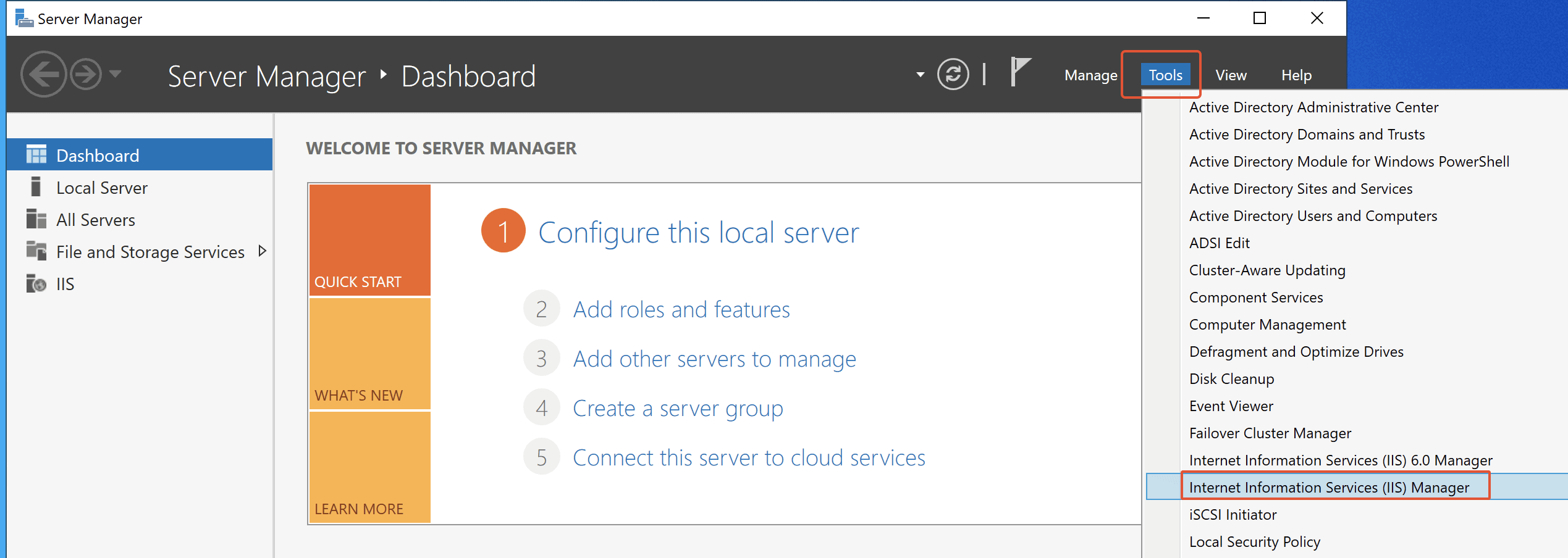 An Image To Open Iis Manager From Server Manager 1 1