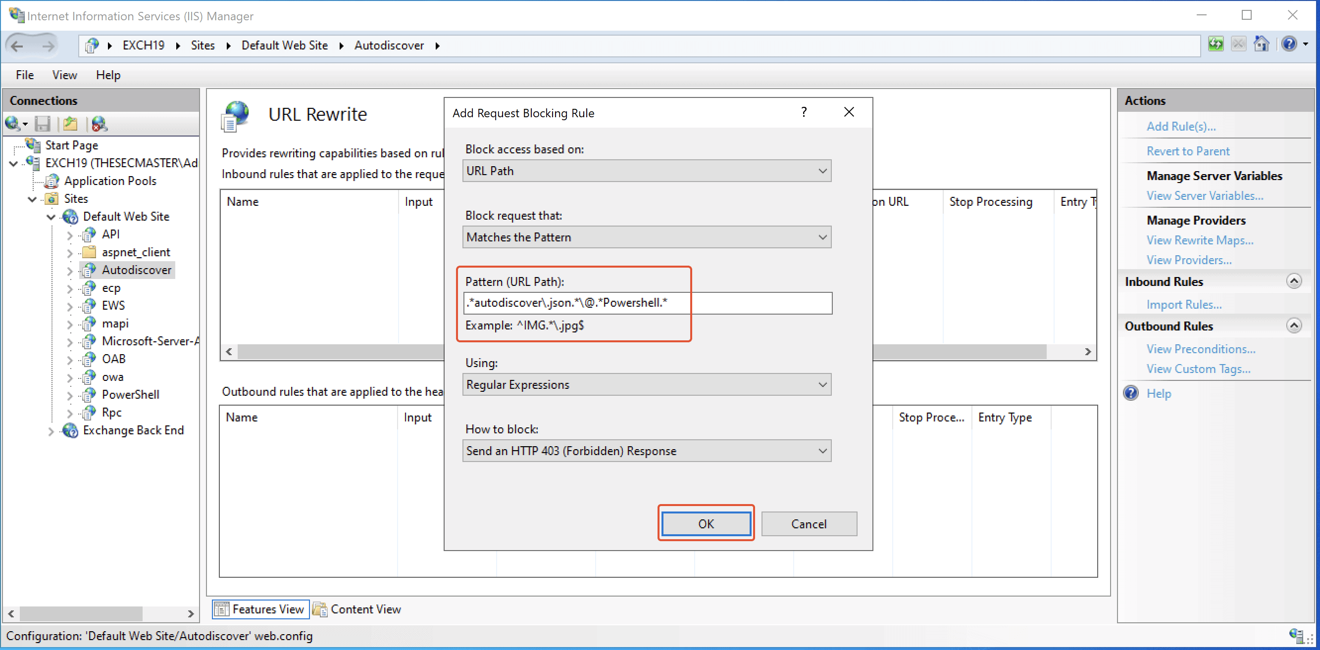 An Image To Update Pattern Url Path Under Request Blocking Rule