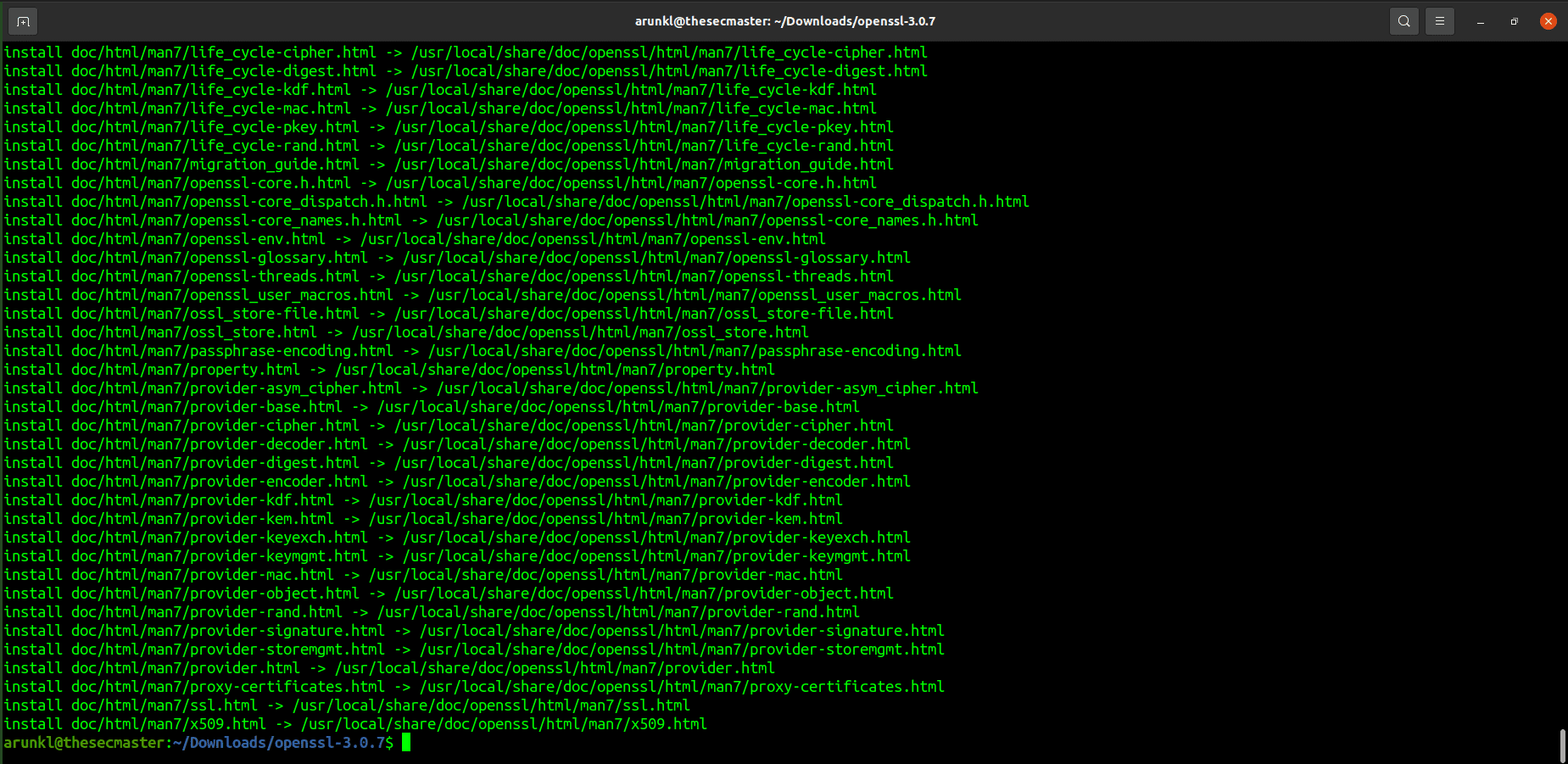 Install Or Upgrade Openssl 3 0 7