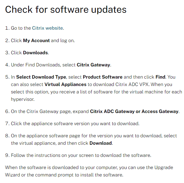 Check For Software Updates