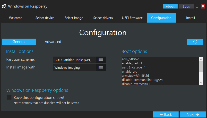 Configure Install And Boot Options 1