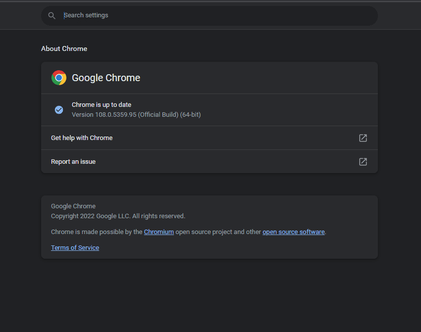 Chrome Is Updated To The Latest Available Patch