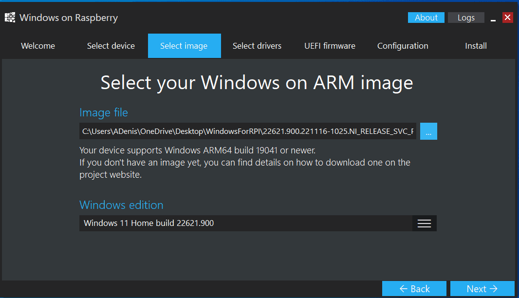 Select The Windows Iso Image 1