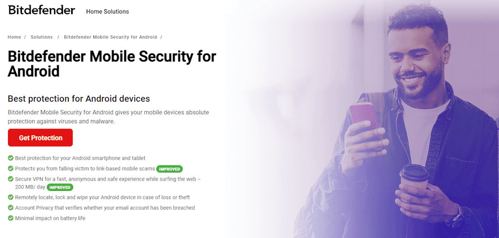 Home Page Of Bit Defender Mobile Security