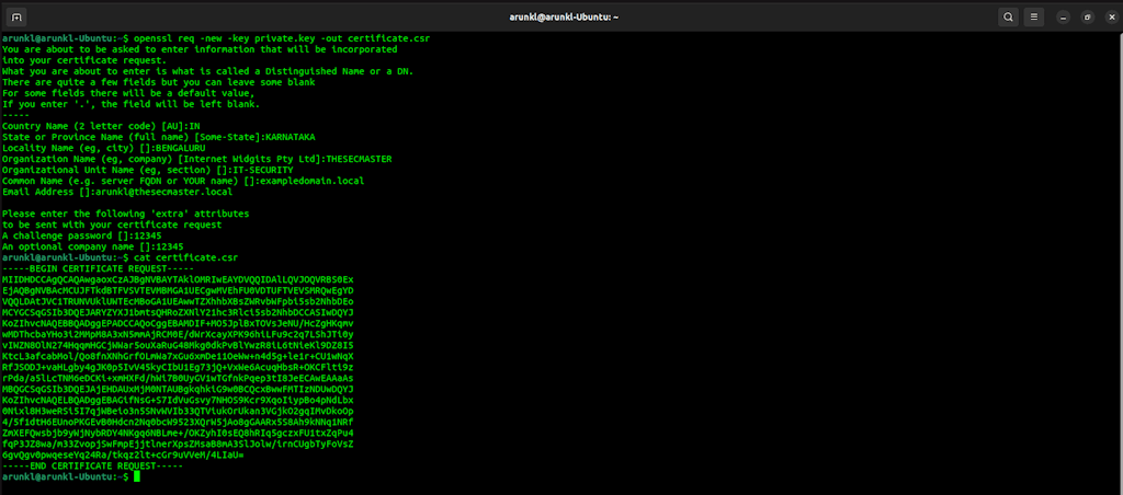 Openssl Commands To A Generate Csr 1