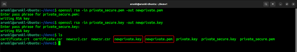 Openssl Command To Decrypt Or Remove A Passphrase From A Private Key