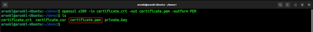 Openssl Commands To Convert A Certificate From Crt To Pem