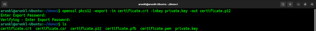 Openssl Commands To Convert A Certificate From Crt To Pkcs12