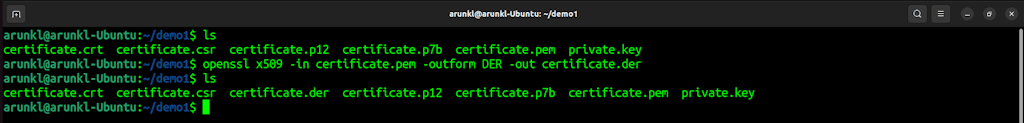 Openssl Commands To Convert A Certificate From Pkcs7 To Der