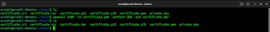 Openssl Commands To Convert A Certificate From Pem To Der