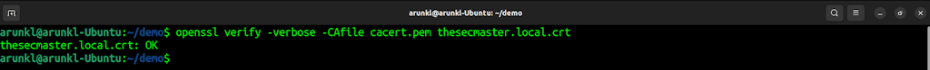 Openssl Command To Verify The Certificate Chain